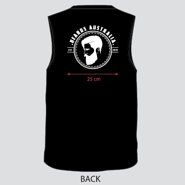 Beards Australia Organic Black Cotton Muscle Teeshirt