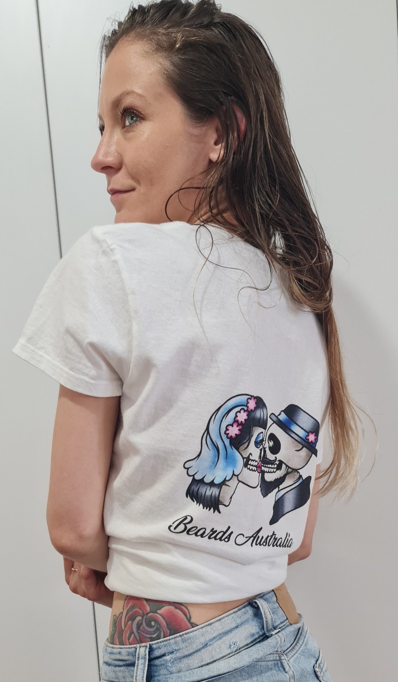 Beards Australia White Ladies T-Shirt