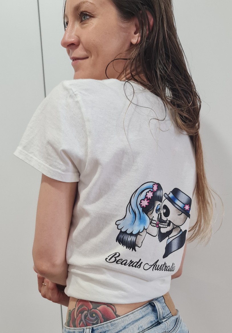 Beards Australia White Ladies T-Shirt