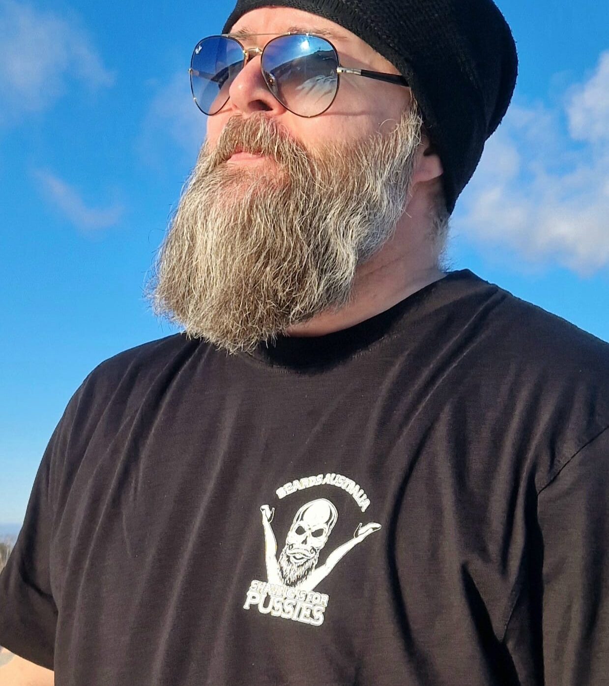 Beards Australia Shaving is for Pussies T-Shirt - Image 2