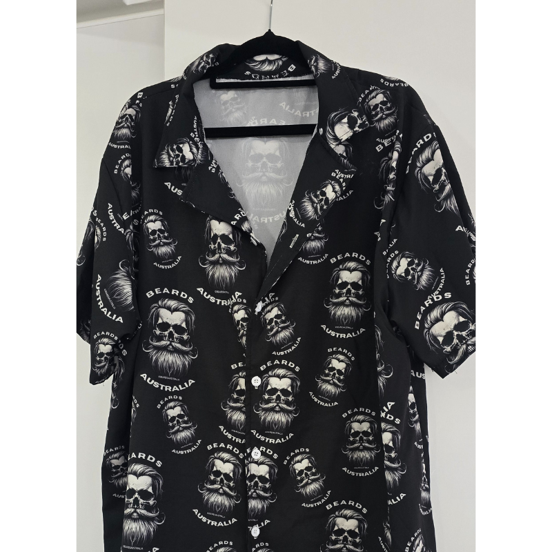 Beards Australia Black Skull Shirt - Image 3